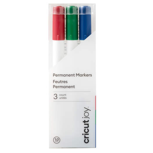 Cricut Joy&trade; Permanent Markers 1.0 mm, Red/Green/Blue (3 ct)